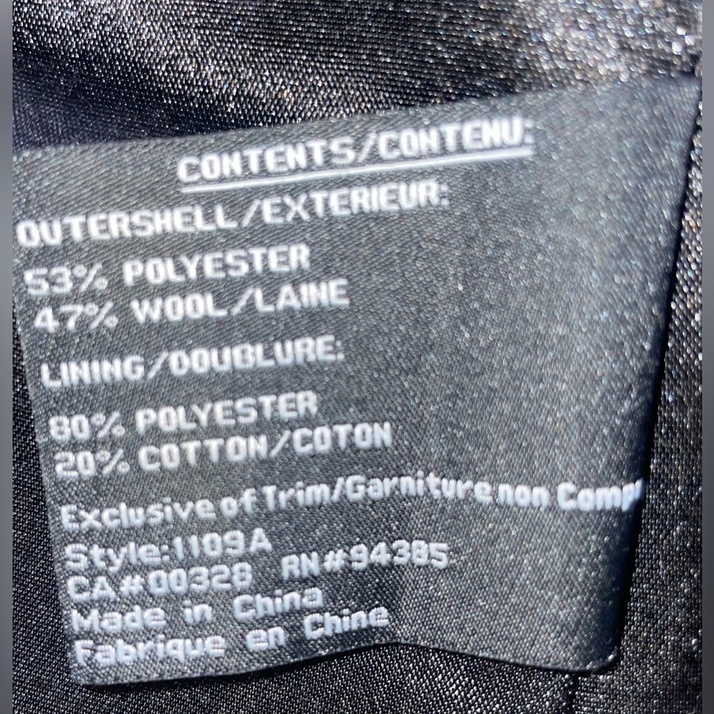 London Fog women’s winter wool like pea coat full zip Size 8 Blue and Black dots - Picture 11 of 12
